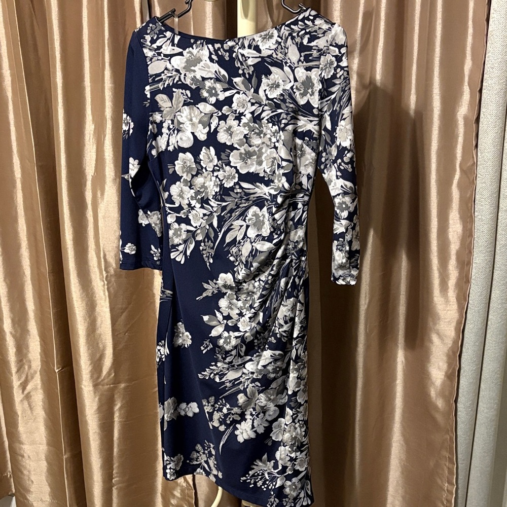 Shelby & Palmer Navy and White Floral Dress